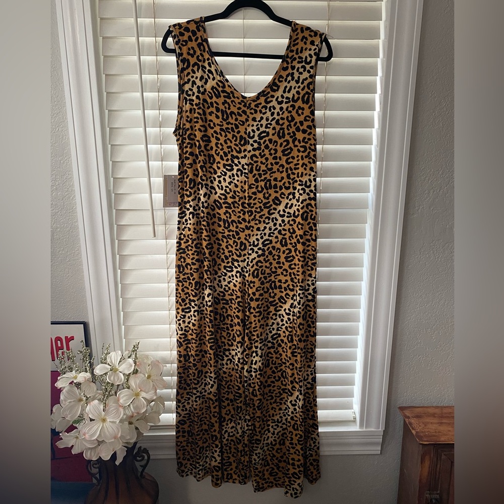 NWT new LuLaRoe Leopard Print Jumpsuit Romper in Brown and Black